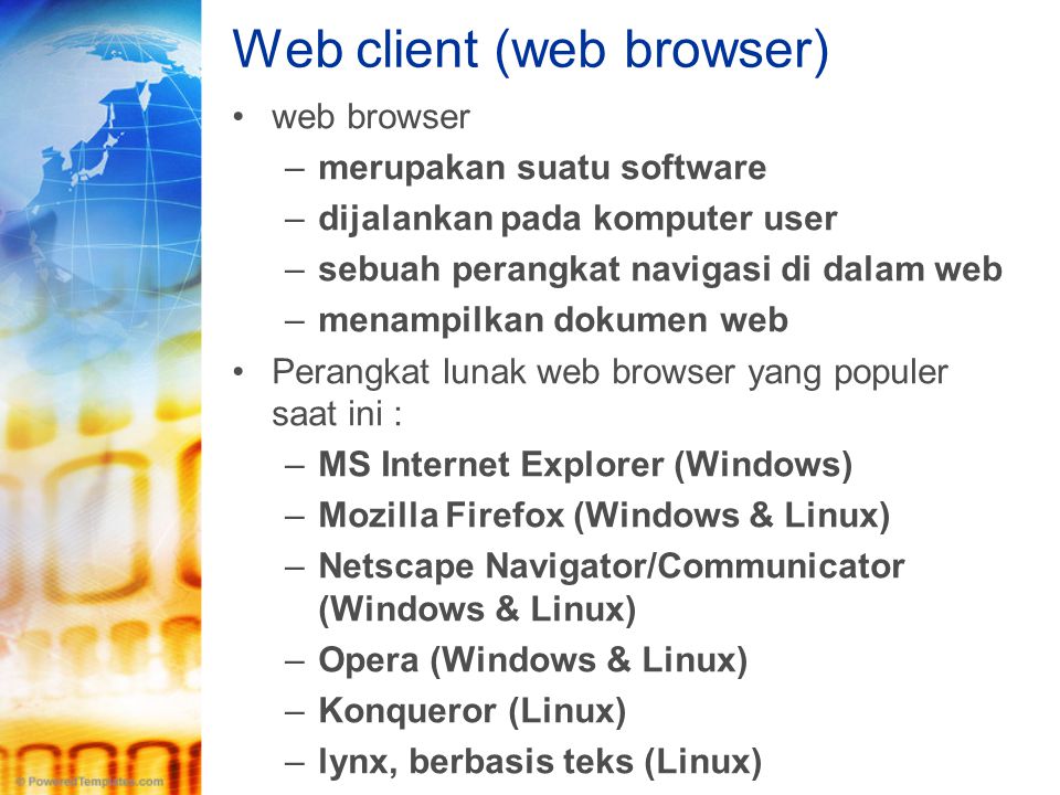 Web client (web browser)