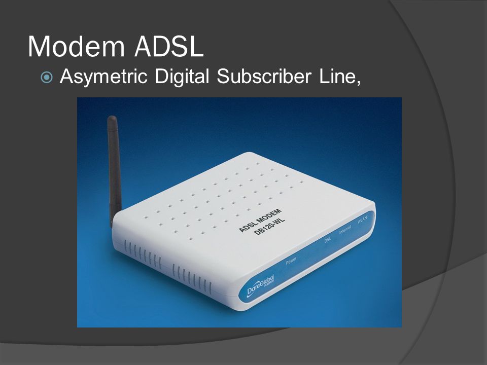 Modem ADSL Asymetric Digital Subscriber Line,