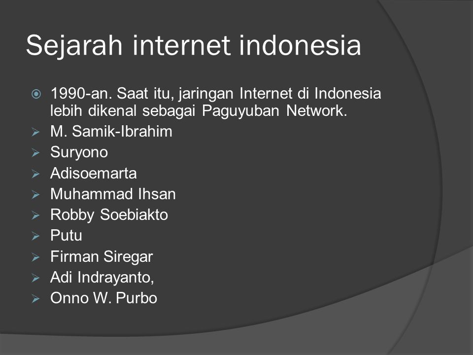 Sejarah internet indonesia
