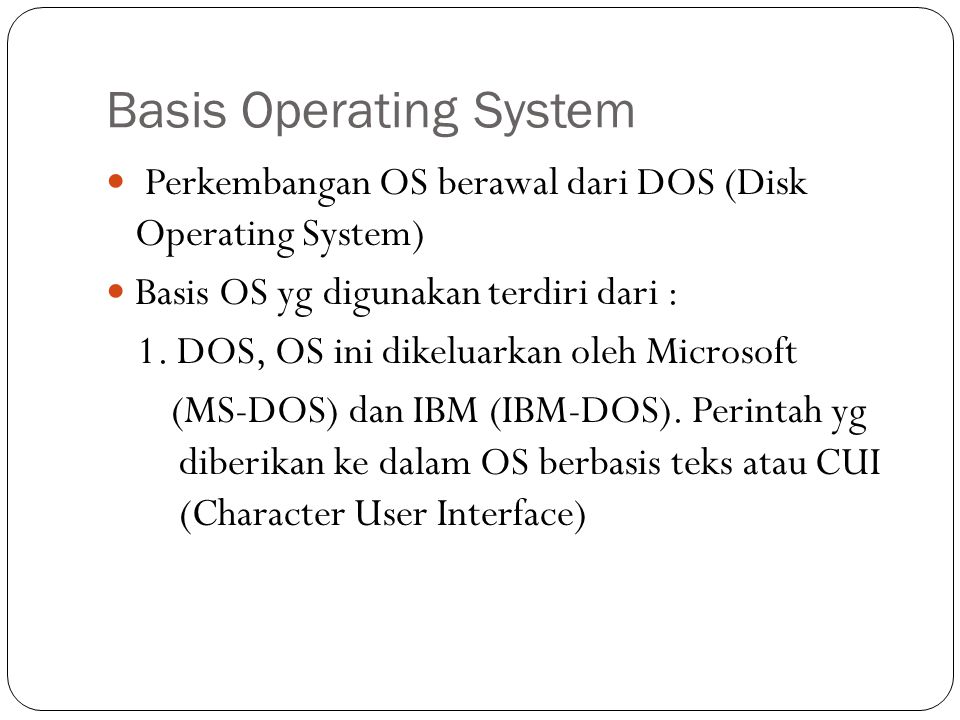 Basis Operating System