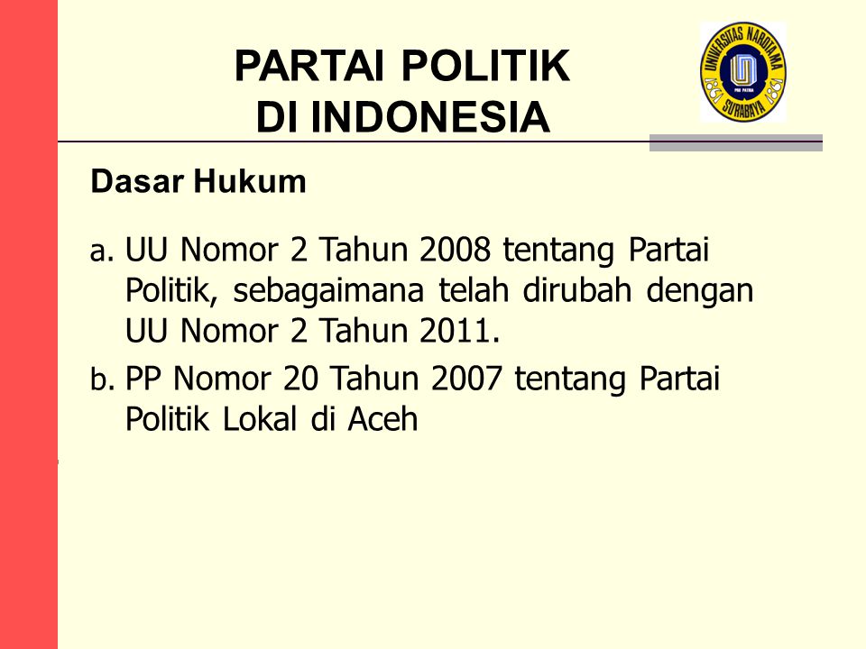 PARTAI POLITIK DI INDONESIA