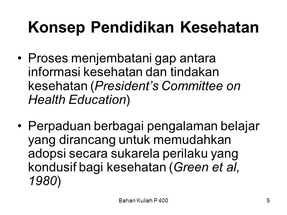 Konsep Pendidikan Kesehatan