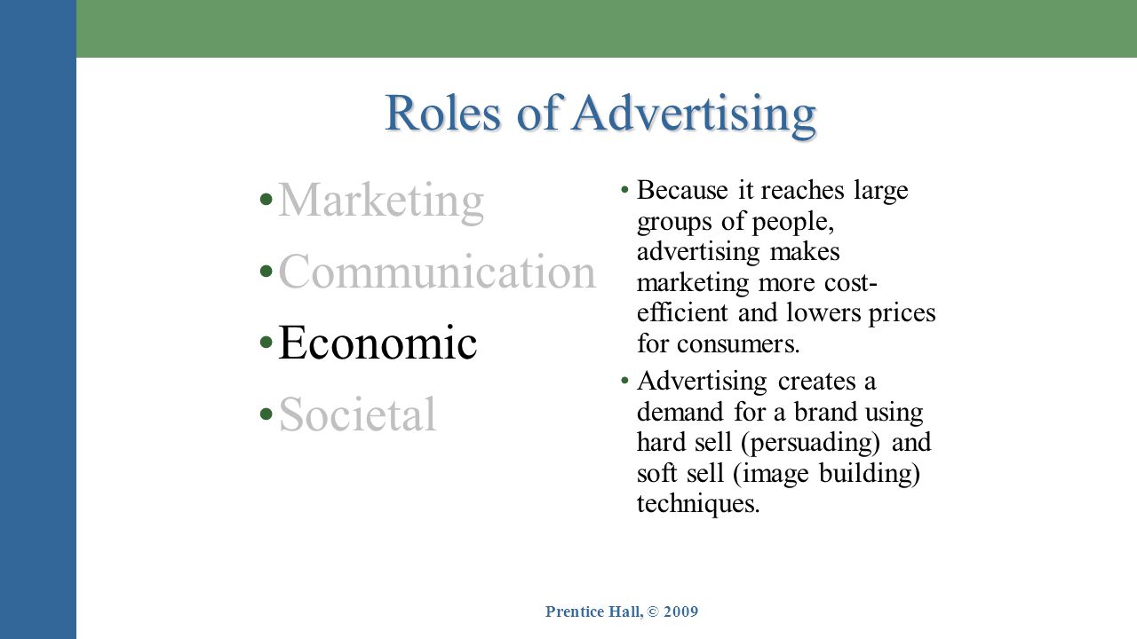 Roles of Advertising Marketing Communication Economic Societal