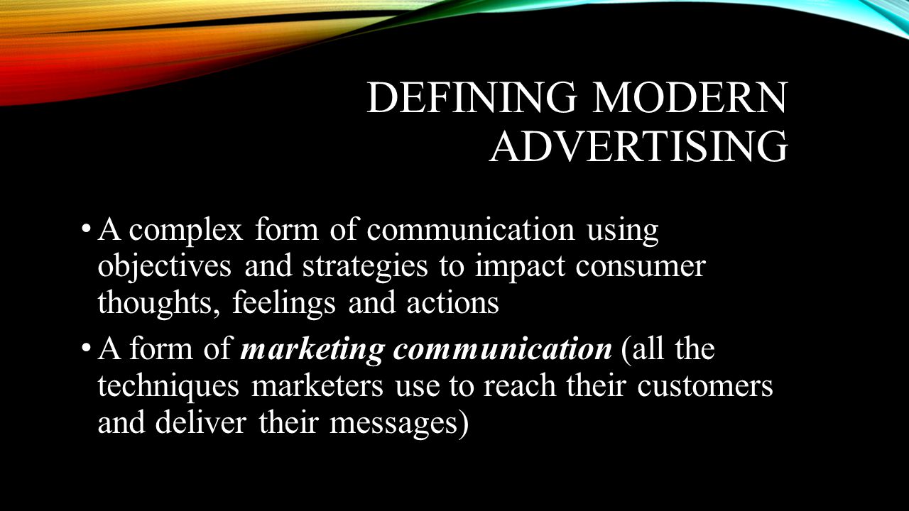 Defining Modern Advertising