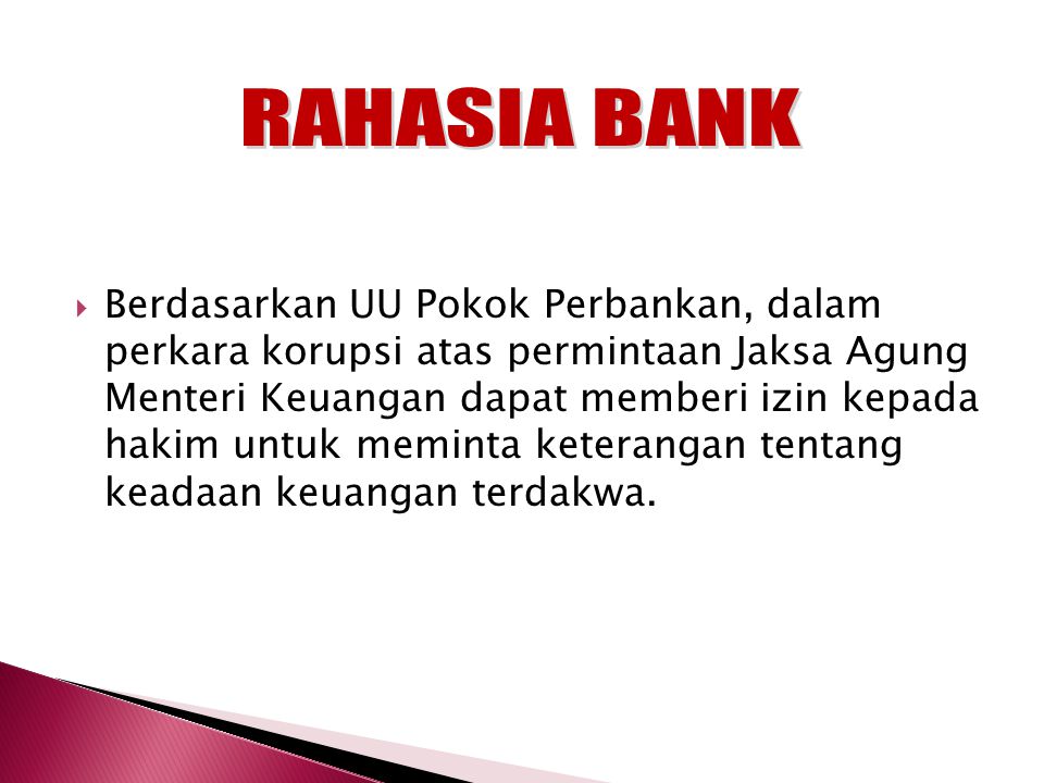 RAHASIA BANK