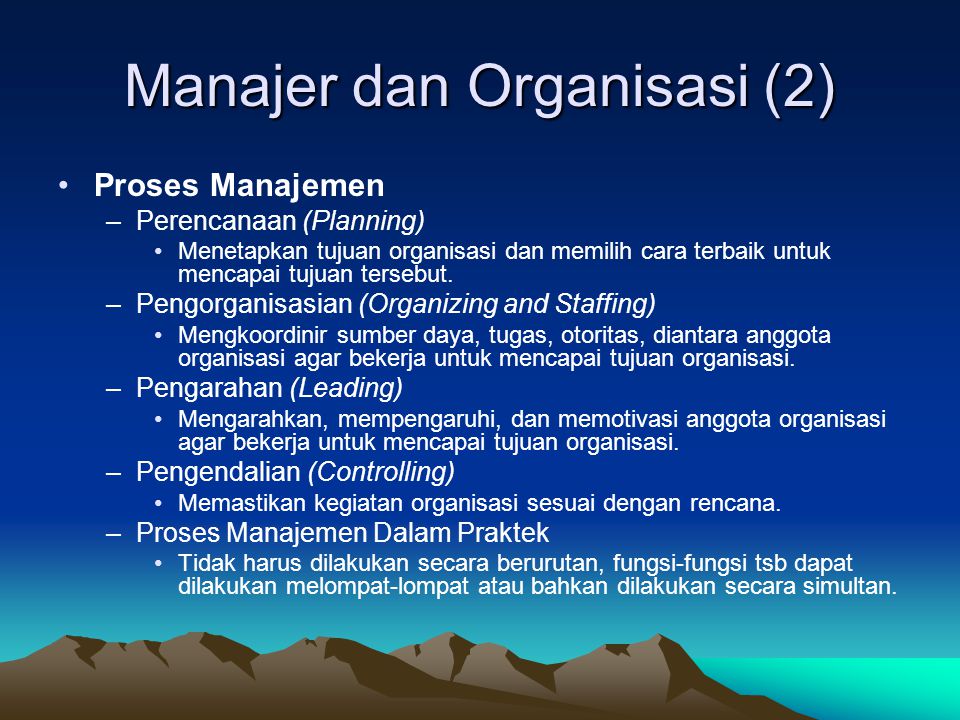Manajer dan Organisasi (2)