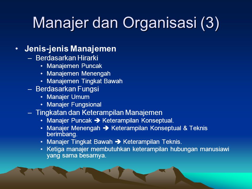 Manajer dan Organisasi (3)
