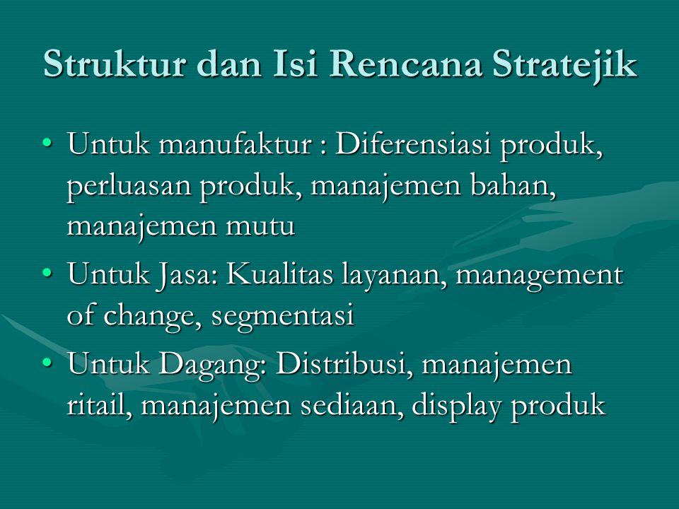 Struktur dan Isi Rencana Stratejik