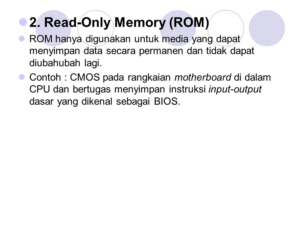 2. Read-Only Memory (ROM)