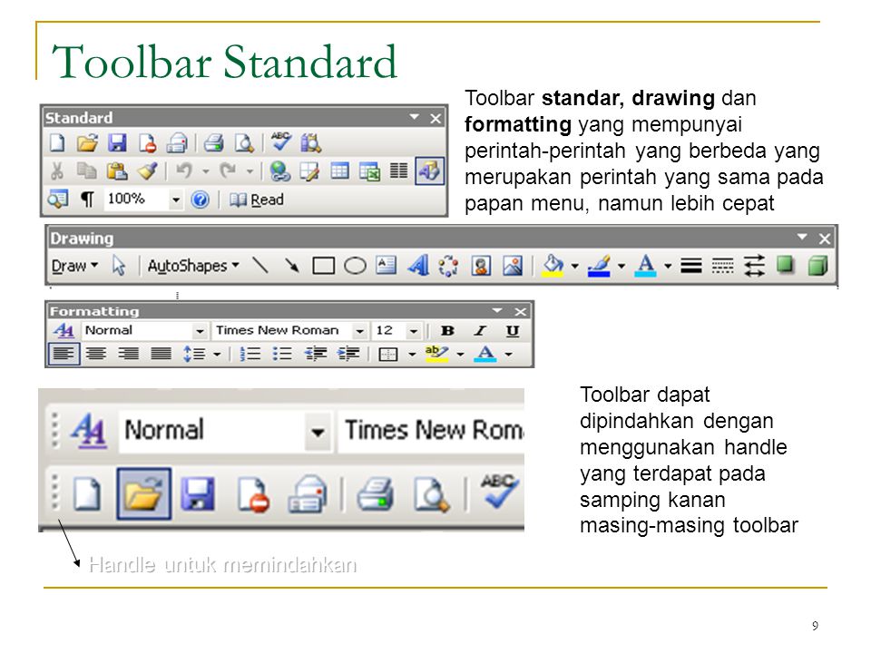 Toolbar Standard