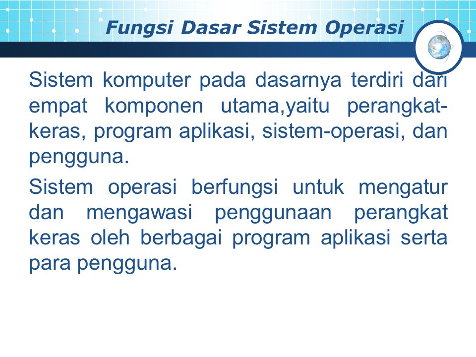Fungsi Dasar Sistem Operasi