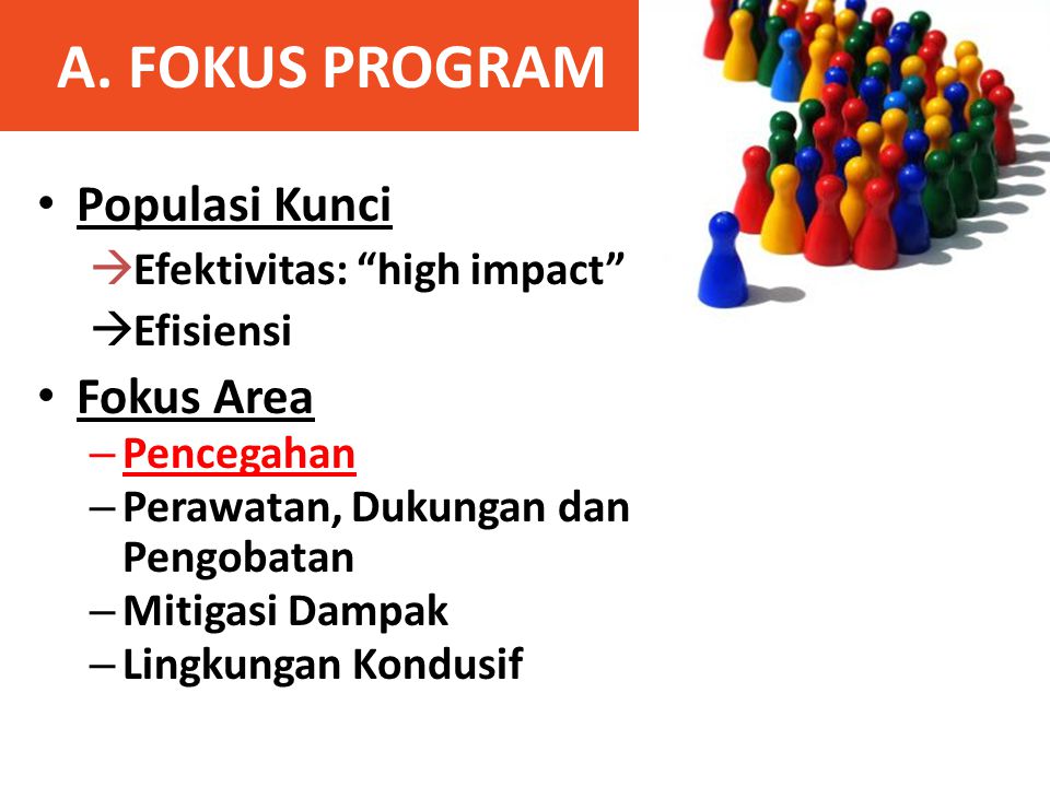 A. FOKUS PROGRAM Populasi Kunci Fokus Area Efektivitas: high impact
