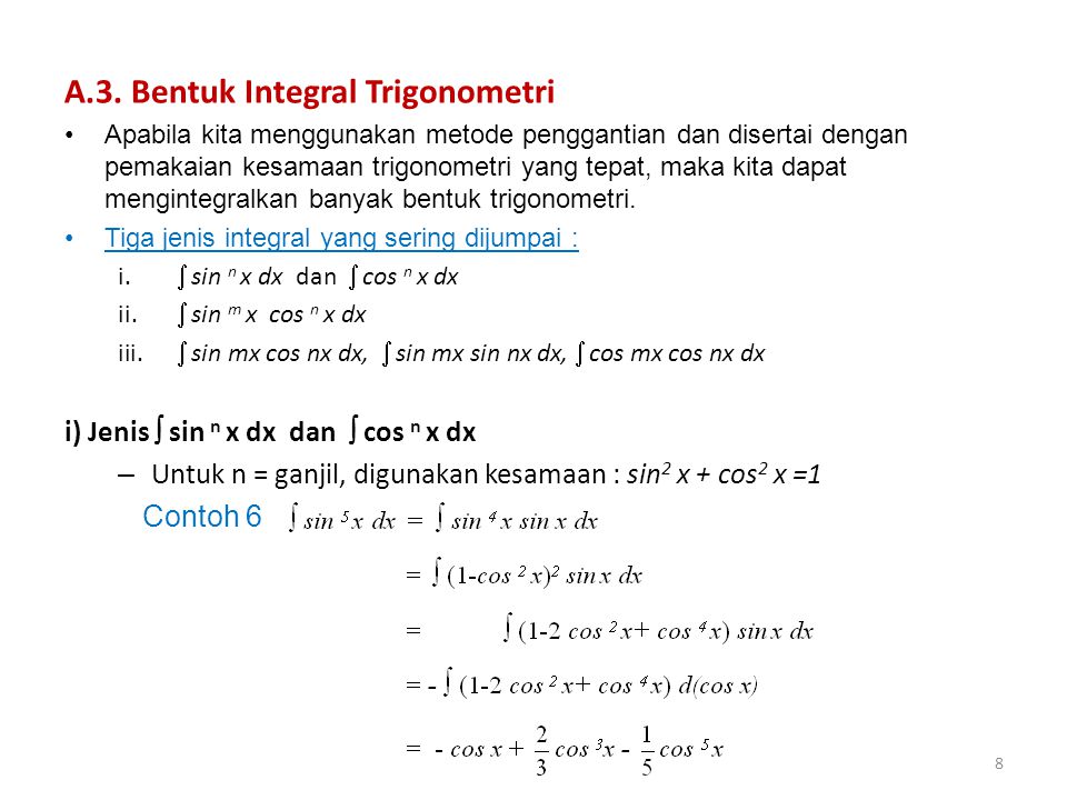 A.3. Bentuk Integral Trigonometri