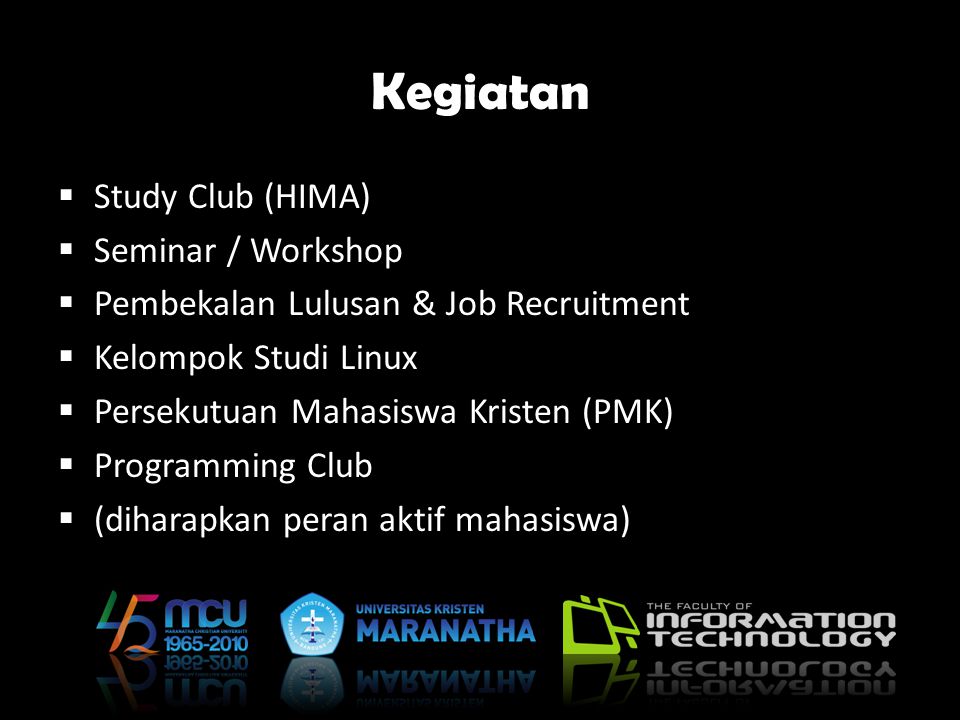 Kegiatan Study Club (HIMA) Seminar / Workshop