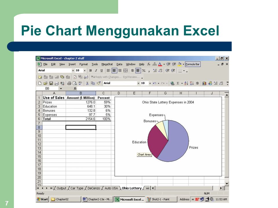 Pie Chart Menggunakan Excel