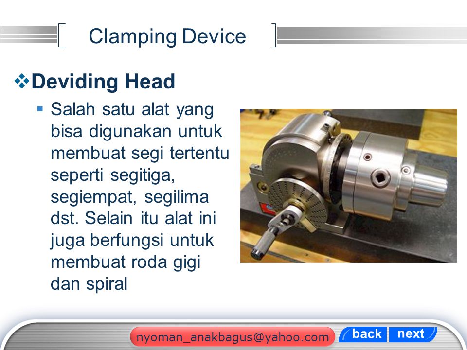 Clamping Device Deviding Head