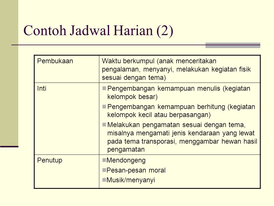 Contoh Jadwal Harian (2)