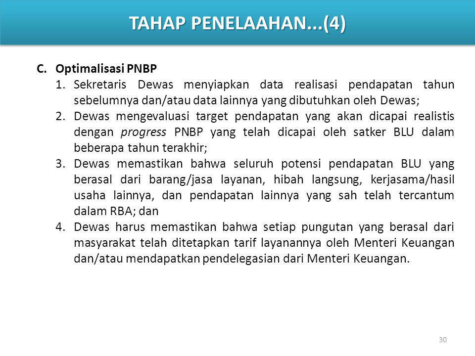 TAHAP PENELAAHAN...(4) Optimalisasi PNBP