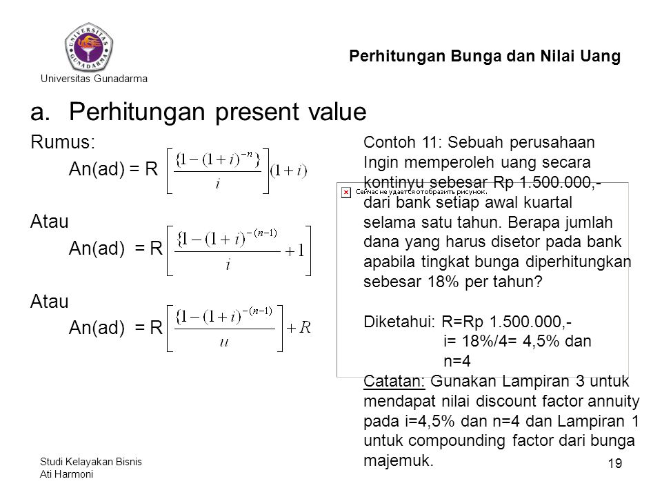 Perhitungan present value