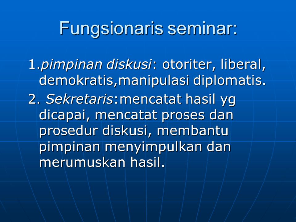 Fungsionaris seminar: