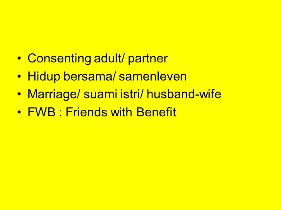 Consenting adult/ partner