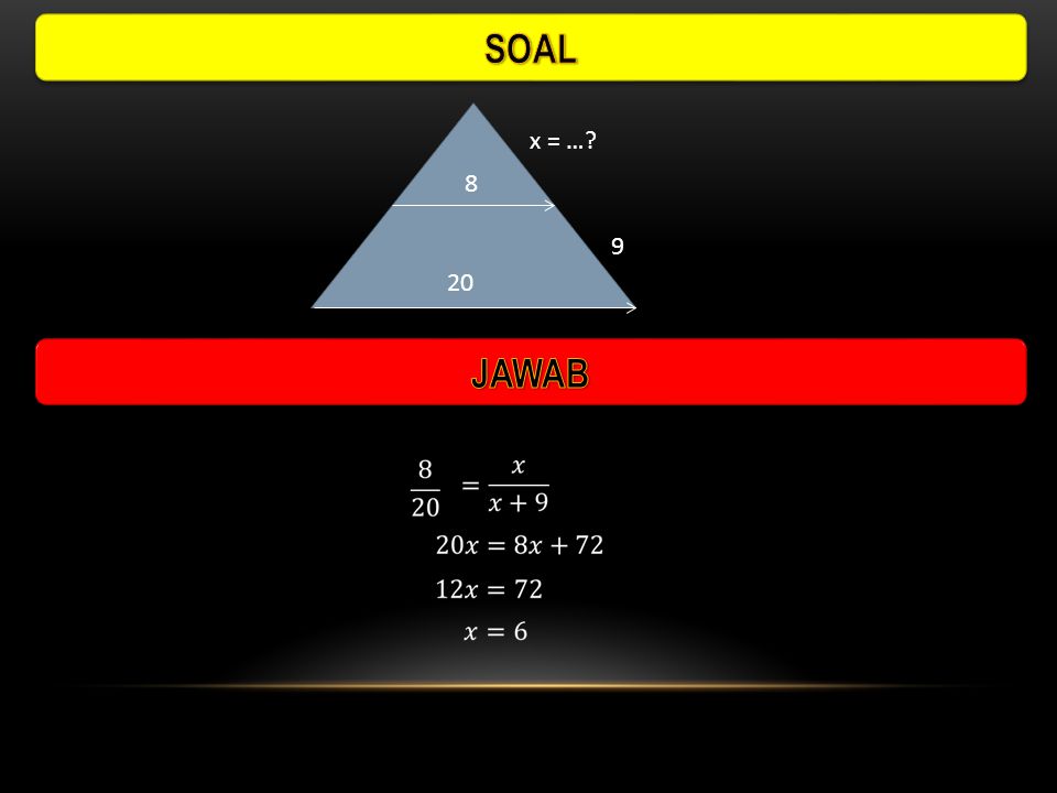 SOAL x = … JAWAB