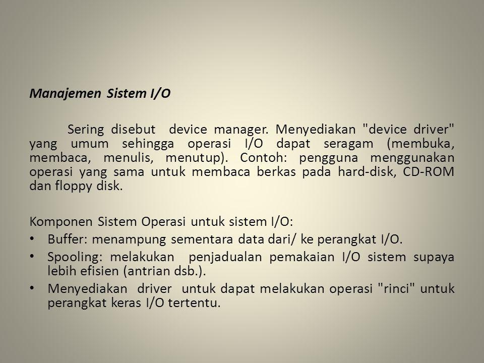 Manajemen Sistem I/O
