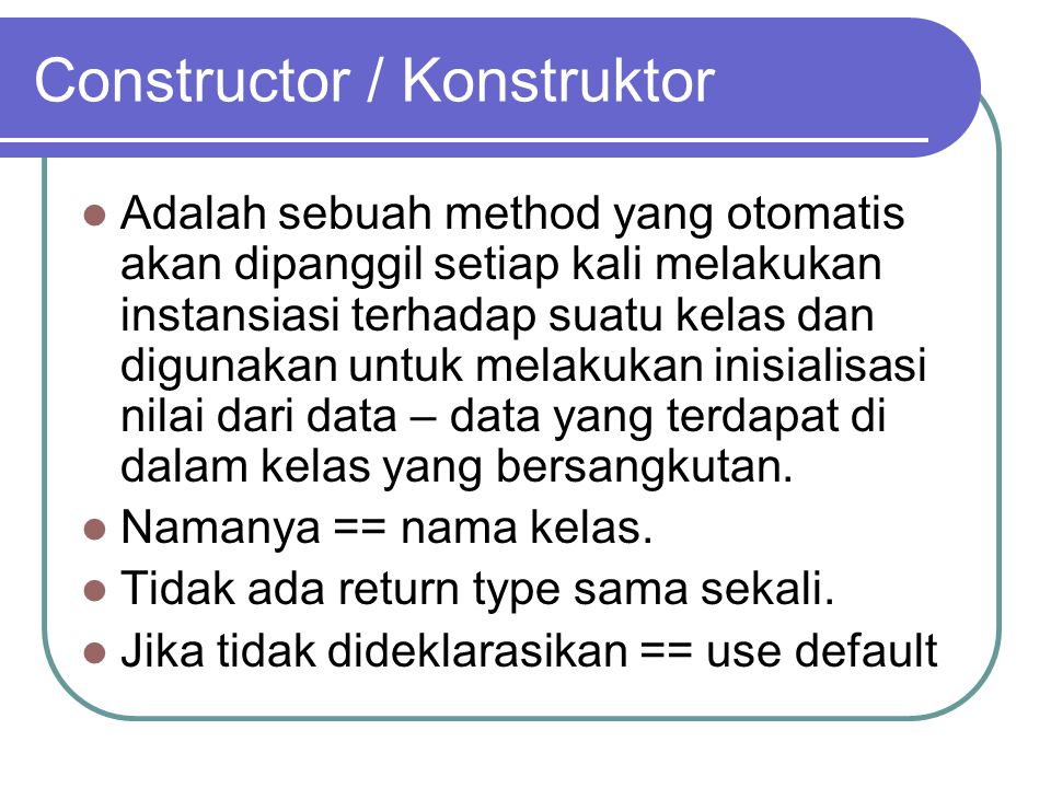Constructor / Konstruktor