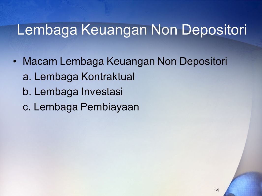 Lembaga Keuangan Non Depositori