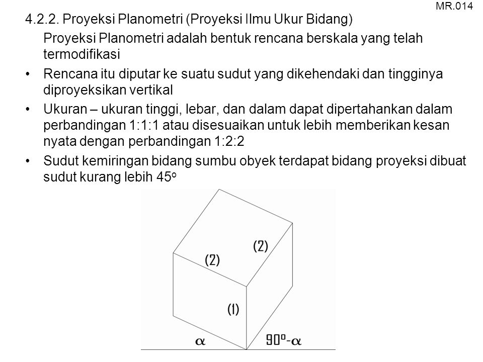 Proyeksi Planometri (Proyeksi Ilmu Ukur Bidang)