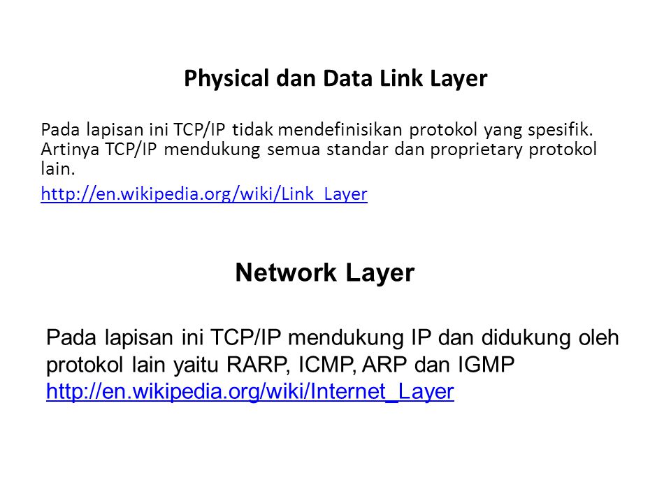 Physical dan Data Link Layer