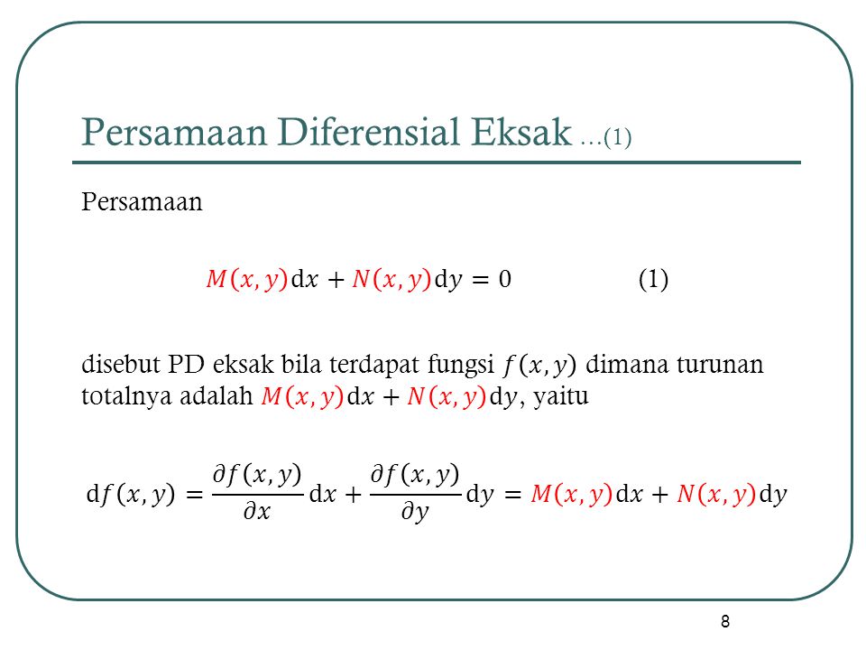 Persamaan Diferensial Eksak …(1)