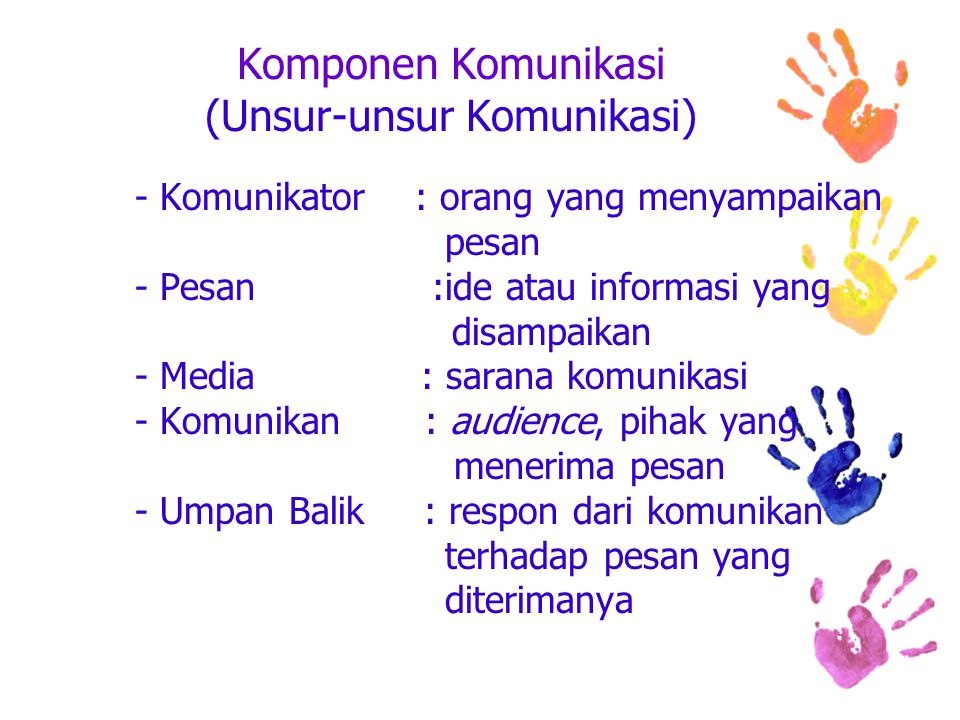 Komponen Komunikasi (Unsur-unsur Komunikasi)