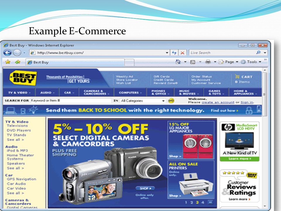 Example E-Commerce Web application