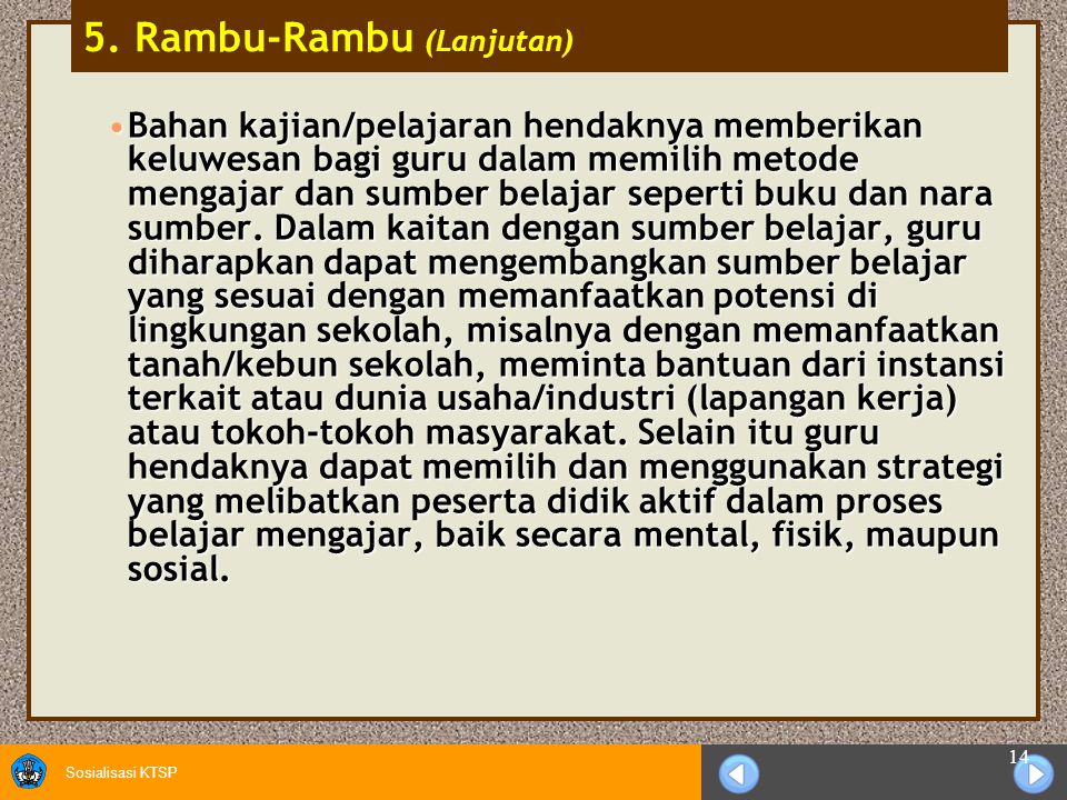 5. Rambu-Rambu (Lanjutan)