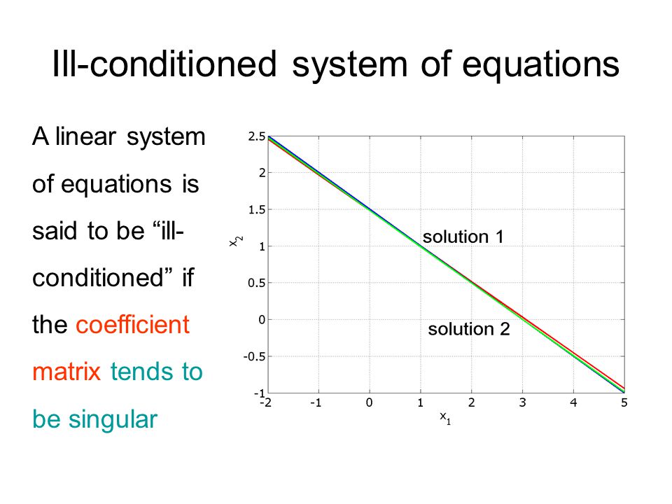 Ill-conditioned system of equations