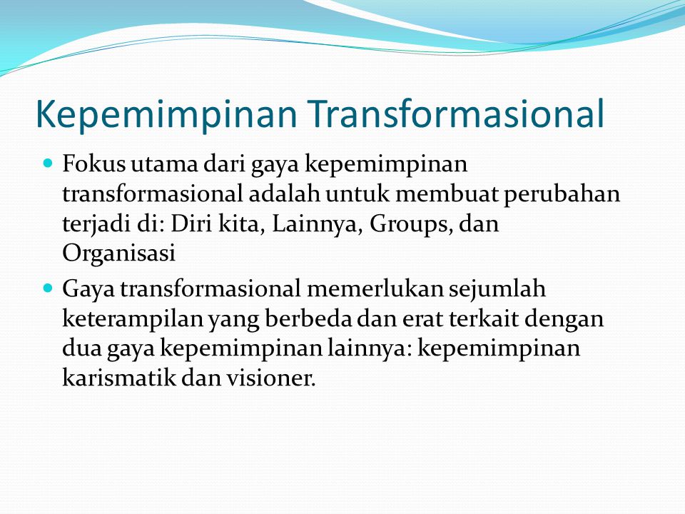 Kepemimpinan Transformasional