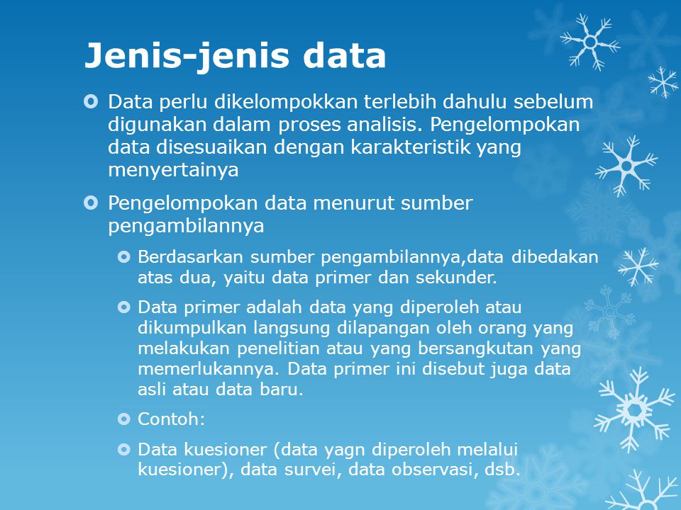 Jenis-jenis data