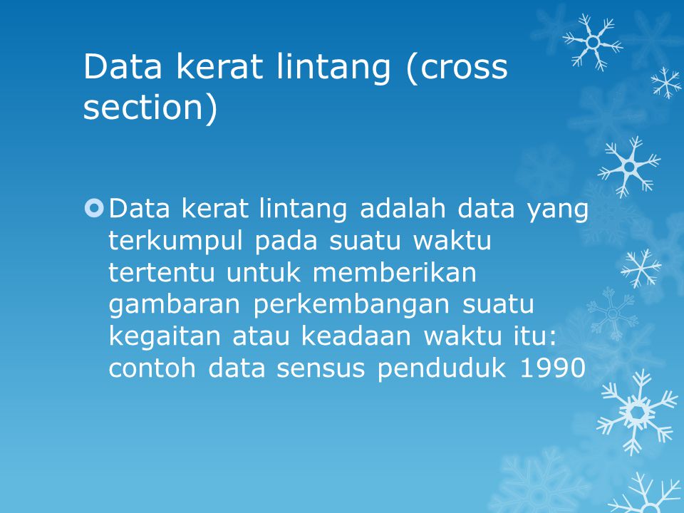 Data kerat lintang (cross section)