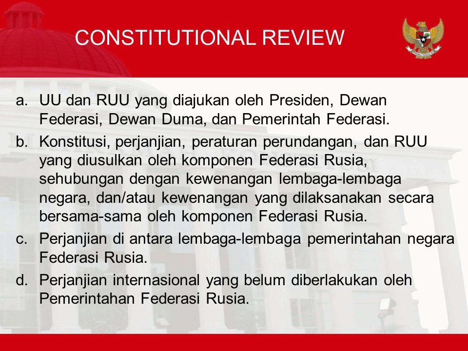 CONSTITUTIONAL REVIEW