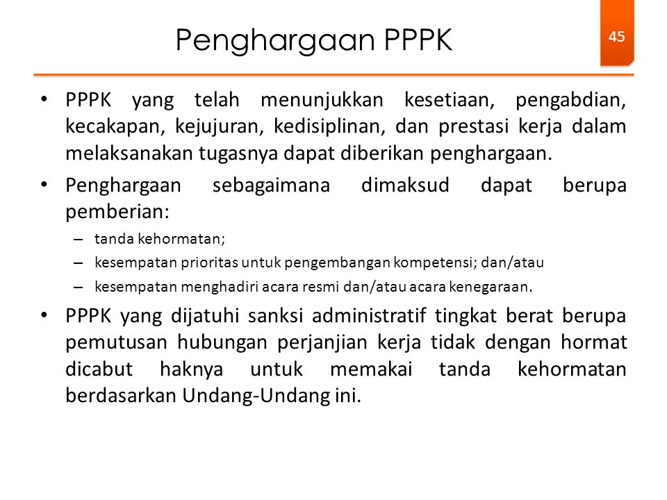 Penghargaan PPPK