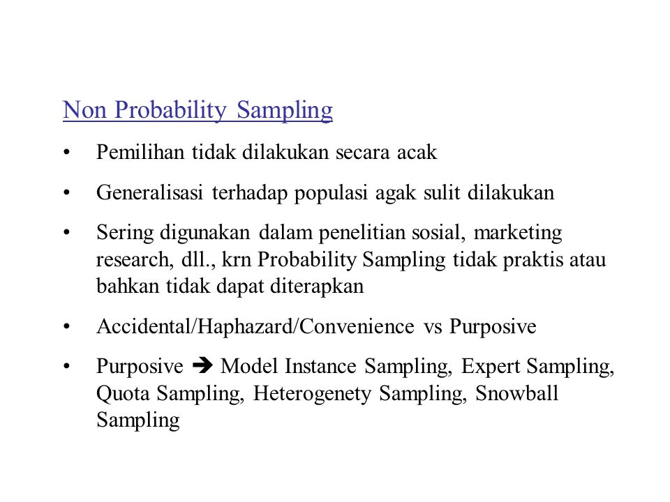 Non Probability Sampling