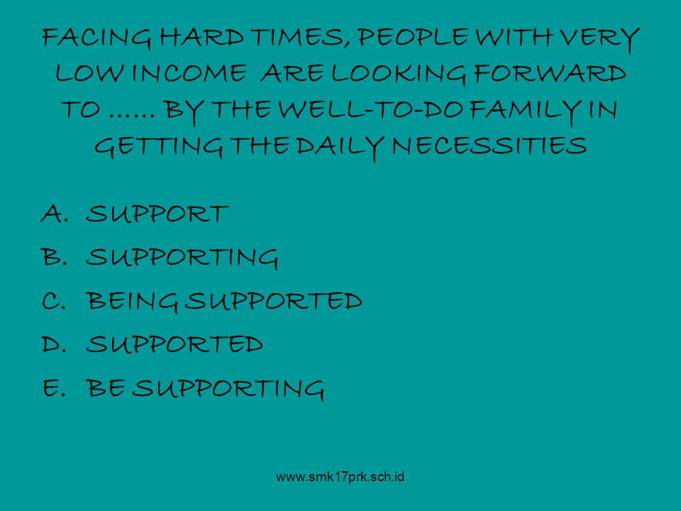FACING HARD TIMES, PEOPLE WITH VERY LOW INCOME ARE LOOKING FORWARD TO …… BY THE WELL-TO-DO FAMILY IN GETTING THE DAILY NECESSITIES