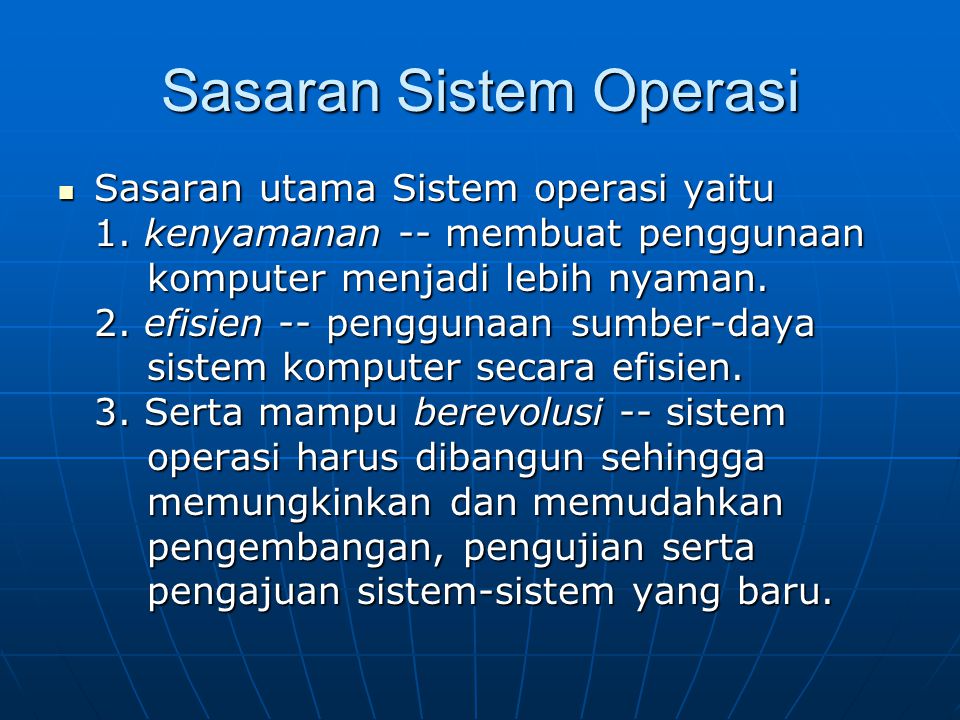 Sasaran Sistem Operasi
