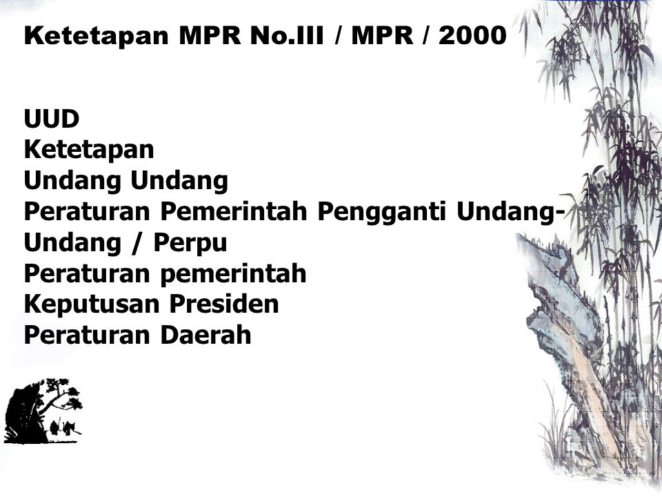 Ketetapan MPR No.III / MPR / 2000