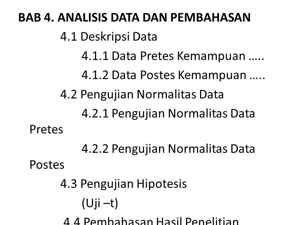 BAB 4. ANALISIS DATA DAN PEMBAHASAN 4. 1 Deskripsi Data 4. 1