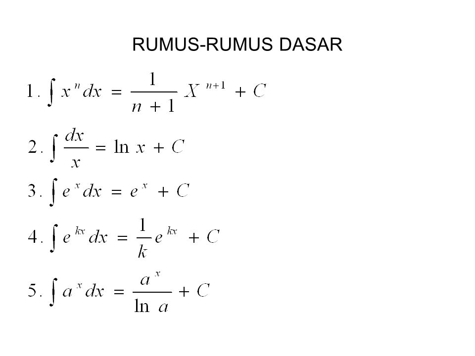 RUMUS-RUMUS DASAR