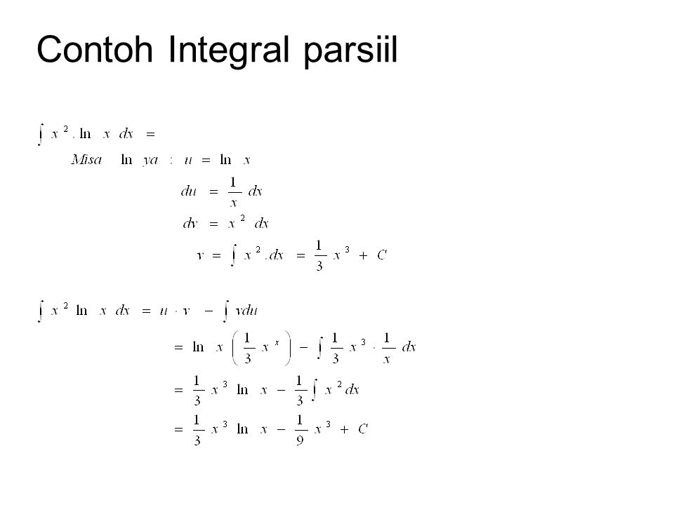 Contoh Integral parsiil