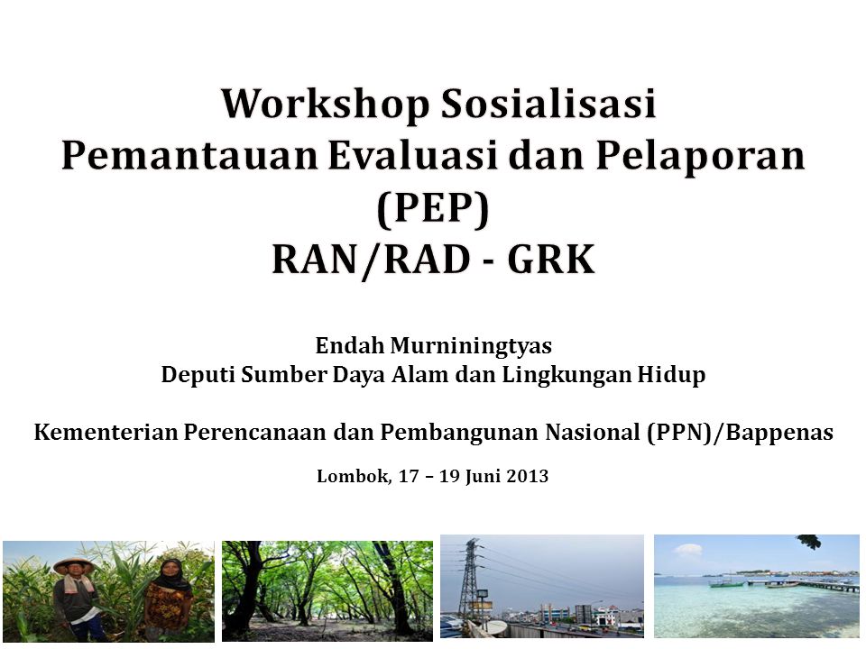 Workshop Sosialisasi Pemantauan Evaluasi dan Pelaporan (PEP) RAN/RAD - GRK