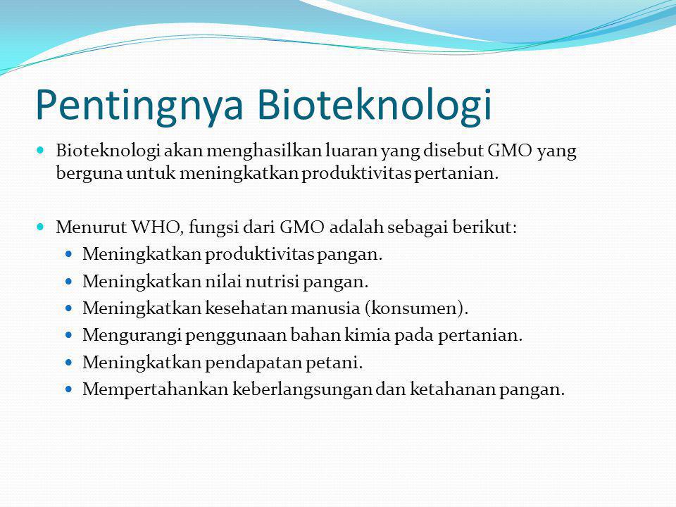 Pentingnya Bioteknologi